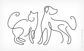 Logo-Muster Hund & Katze