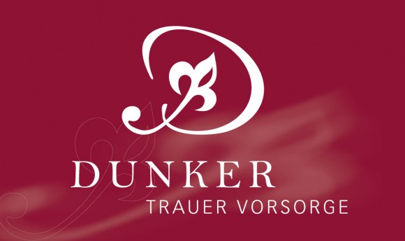 Logo invers für das Bestattungsunternehmen Dunker in Leipzig