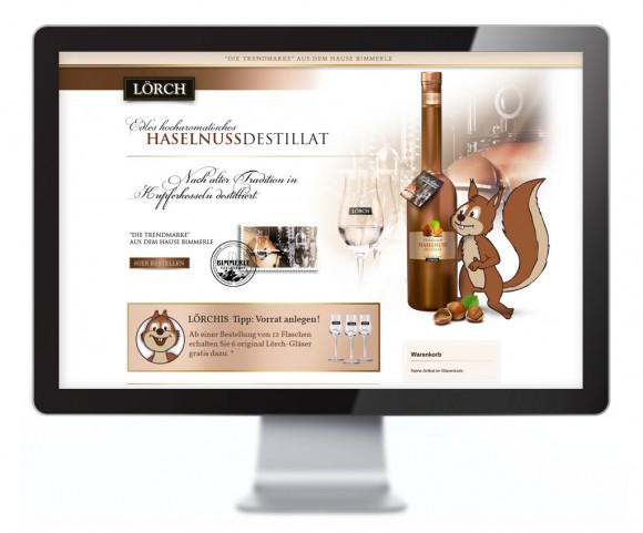 Loerch Haselnuss Destillat Web-Shop-Design 