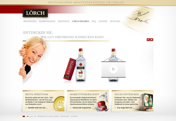 Webdesign für Lörch Obstbrände