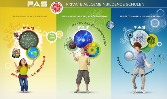 Key Visual Motive der Privaten allgemeinbildenden Schulen PAS