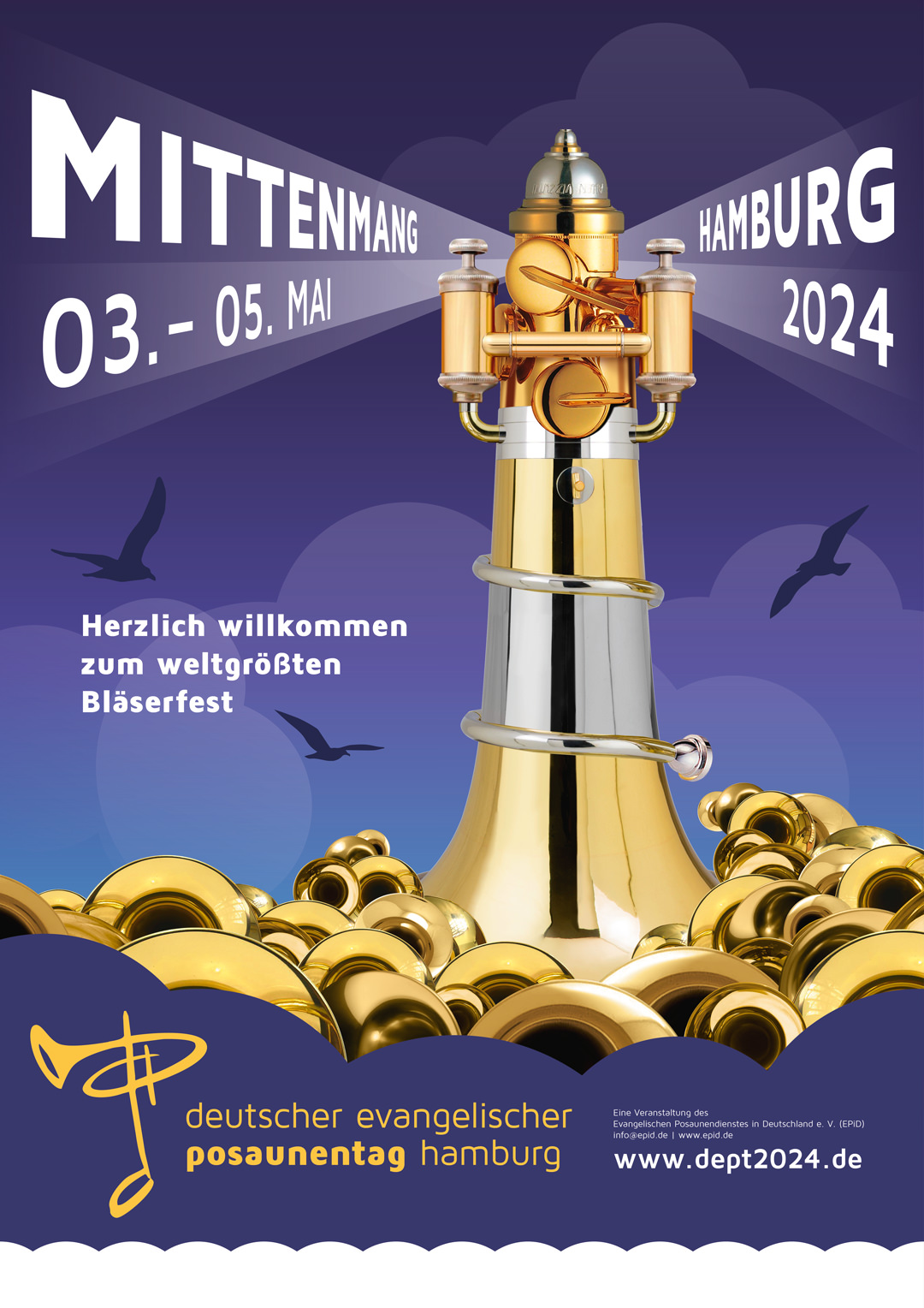 Posaunentag-Hamburg Deutscher Evangelischer Posaunentag Hamburg 2024 | Keyvisual