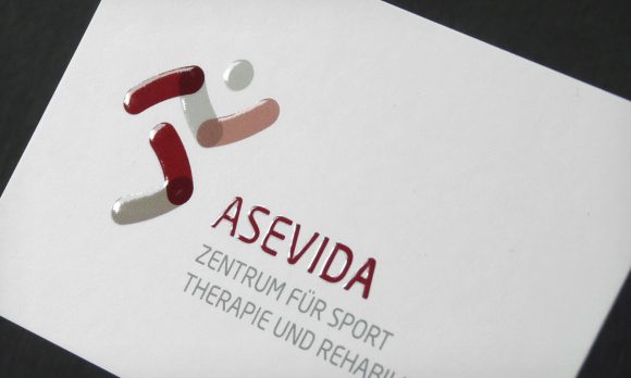 ASEVIDA Visitenkarten mit Relieflack