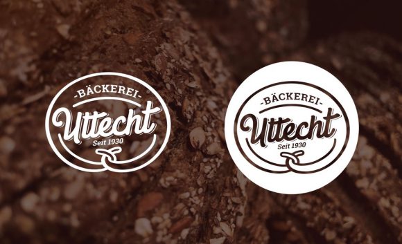 Bäckerei Uttecht Logo invers