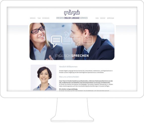 Dresden English Language Services Webdesign