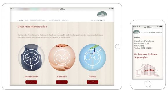 Dr. Kempe - Webdesign für mobile Endgeräte