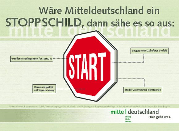 Plakat für Kampagne für Mitteldeutschland