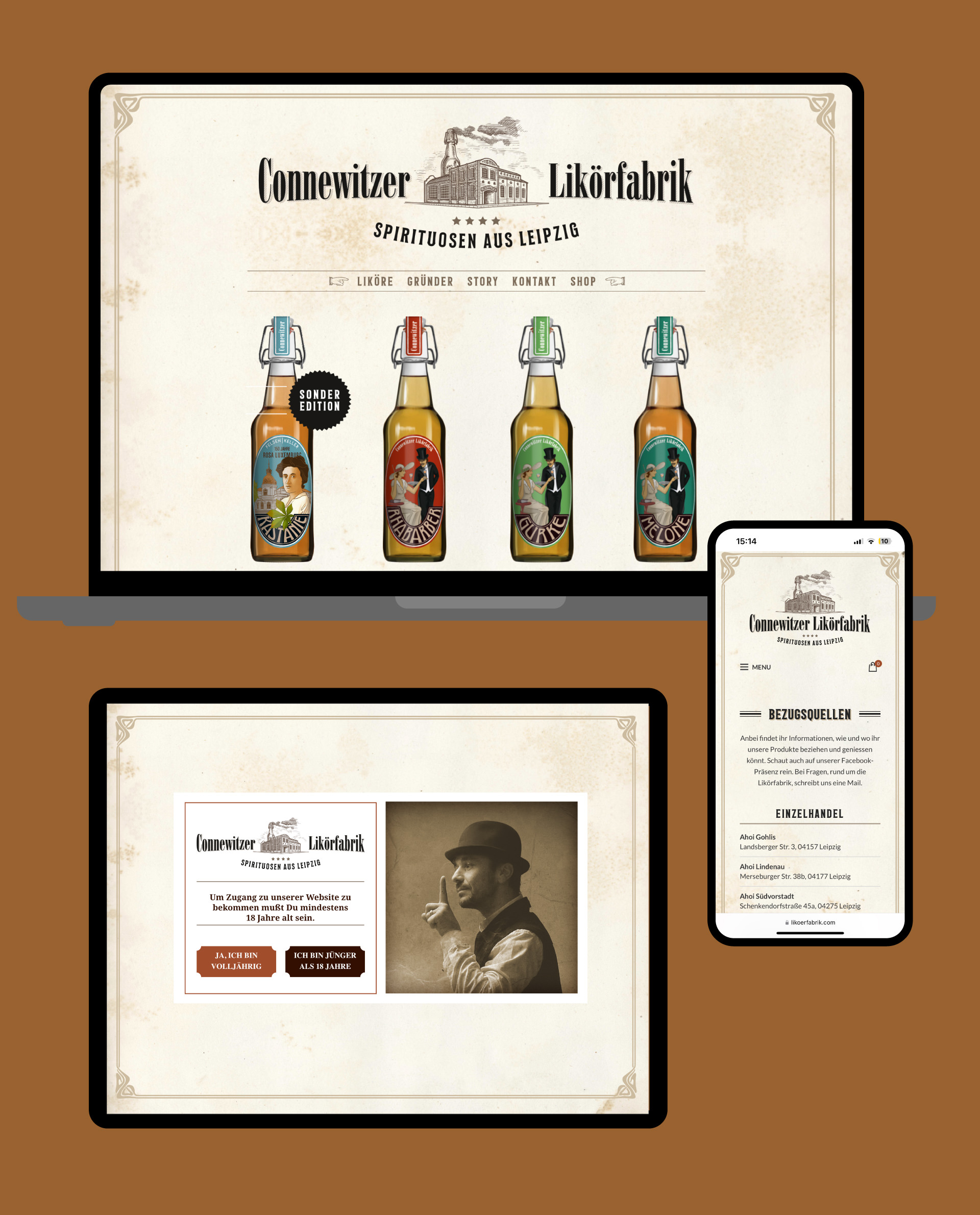 Connewitzer Likörfabrik Webdesign