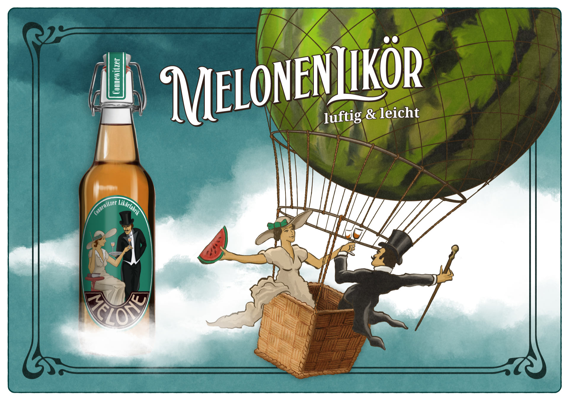Connewitzer Likörfabrik Kampagnenmotiv Keyvisual Melonenlikör
