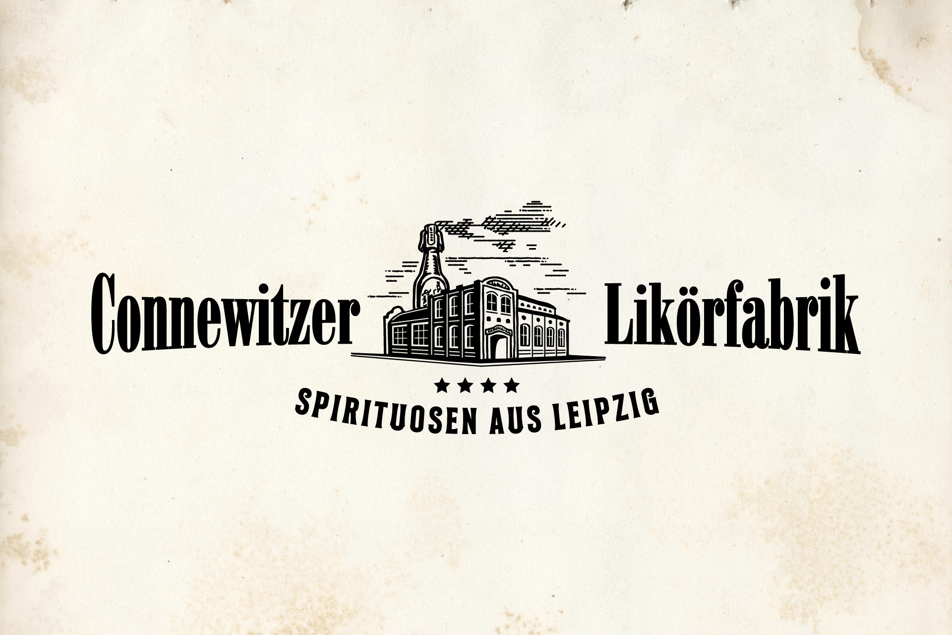 Connewitzer Likörfabrik Logo einfach breite Version